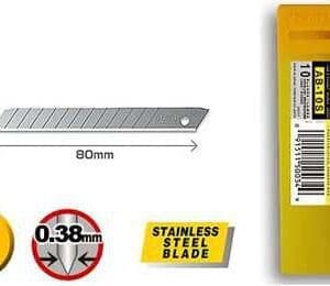 Olfa AB-10S- Standard-Duty Stainless Steel Snap-off Blade, 10-pack